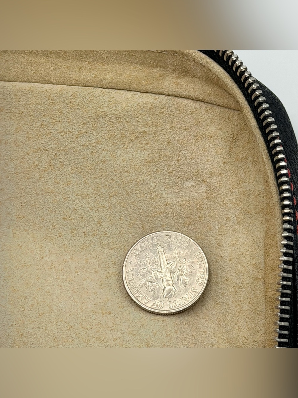 Coach Black Pebbled Leather Travel Zip Around Jewelry Case Organizer Separator - Picture 10 of 11